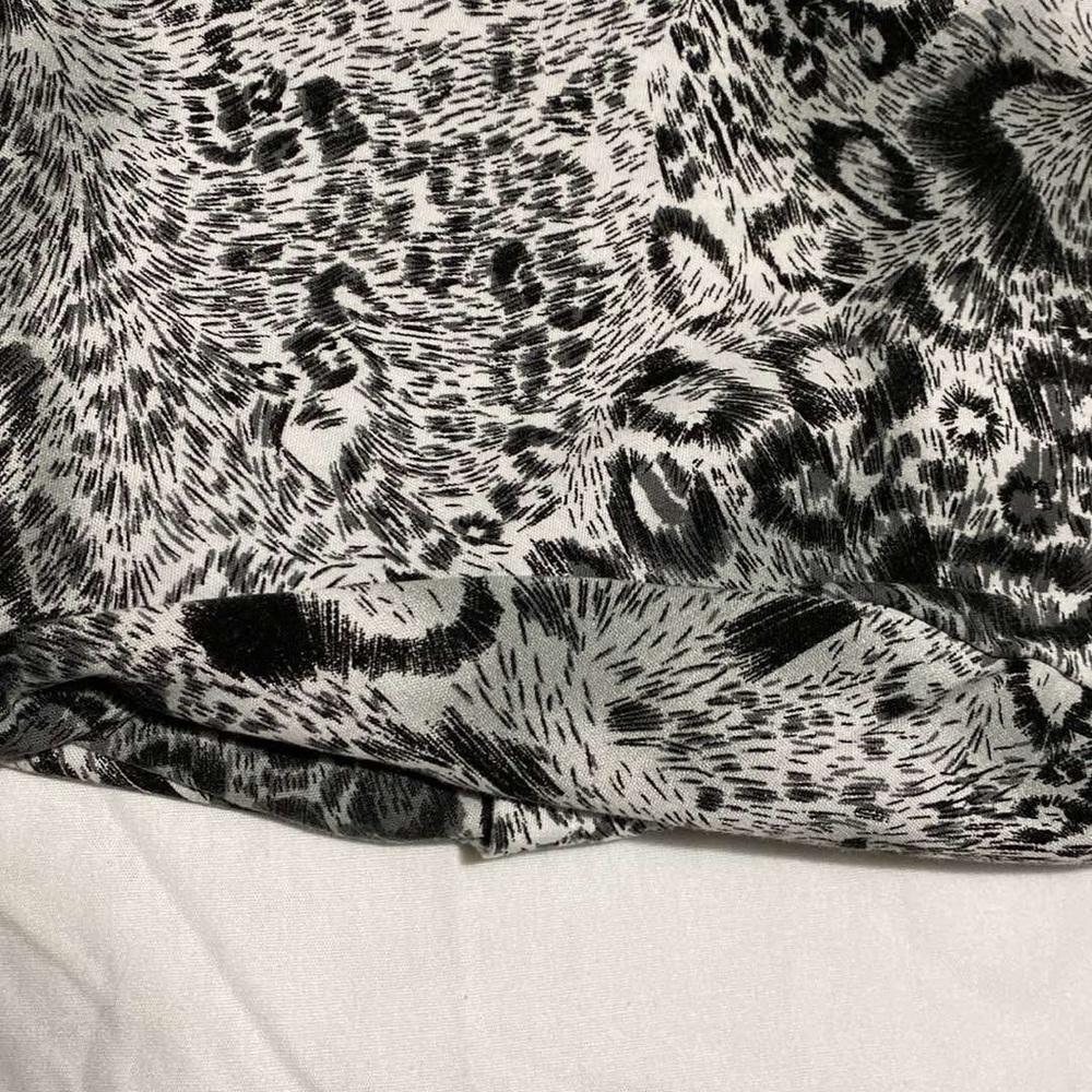Chico's Black and White Animal Print Top